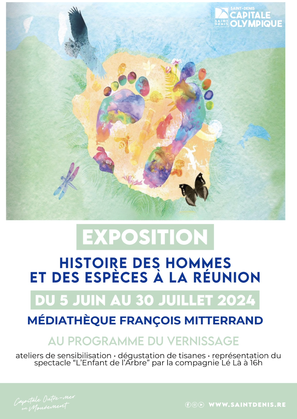 Saint-Denis, Ville Jardin : Vernissage de  l’exposition "Histoire des Hommes et des  Espèces de la Réunion"